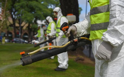 Group of sprayers performing Mosquito Pest Control in Peoria IL